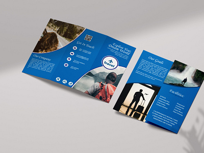 Travel Trifold brochure bifold brochure design flyer designs illustration logo trifold brochure design