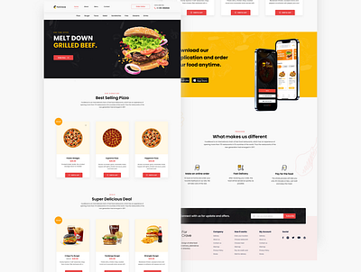 FoodCrave - Landing Page desgin figma food landing page landingpage ui uiux uiux design ux websitedesign xd