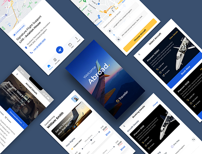 Traveler - Aviation Services Mobile App UI/UX Design adobe xd aviation app aviation app design booking app booking app design booking app uiux design design figma figma design graphic design landingpage mobile app design modern design private jet booking app design trip ui uiux