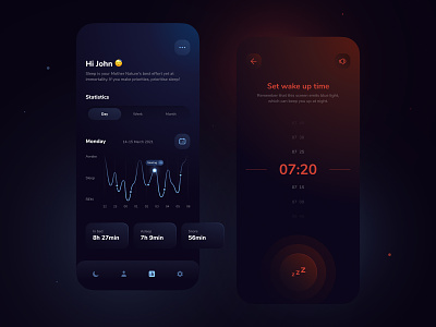 Sleep Tracking App - concept design