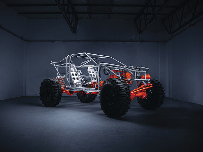 OMM Garage Off-Road Service | Creative Retouch creative garage offroad omm orange photography retouch service silver