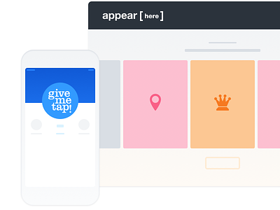 Appear Here appear here artwork give me tap pilot primaries ui