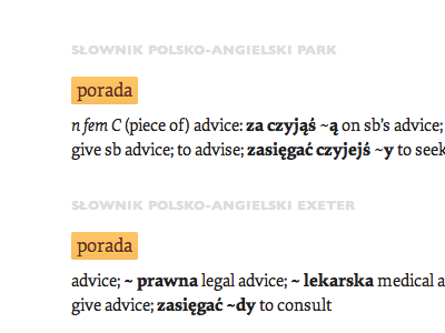 A piece of advice dictionary elena gill sans safari extension typography
