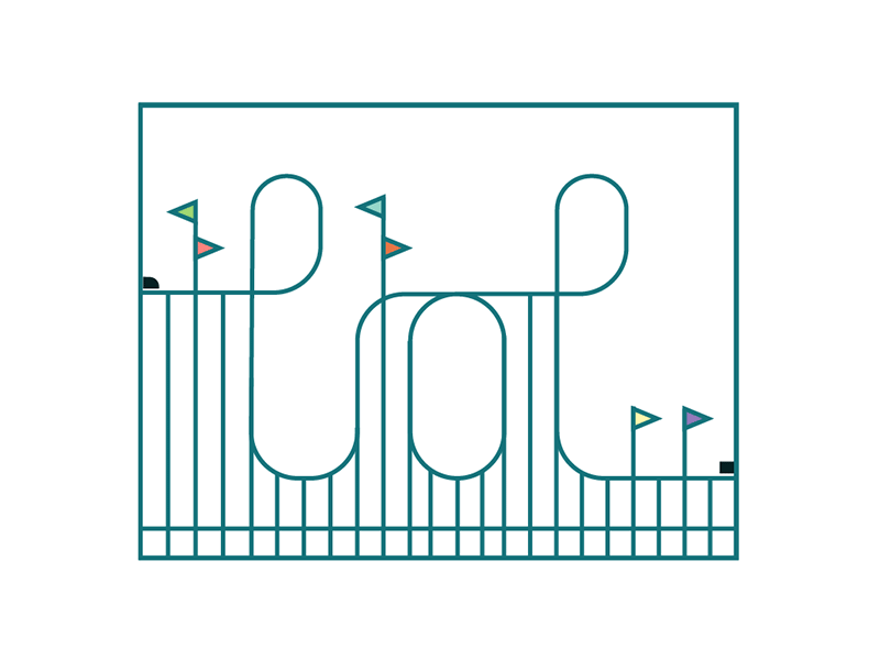 roller coaster type 2d flat fun gif lines ride rollercoaster type typography