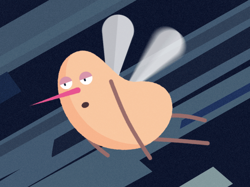Mostato Poquito after effects animation character design gif loop mosquito potato speed