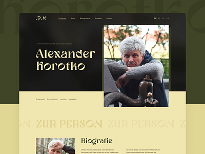 Alexander Korotko | Website design poet poetry ui ux web web design website