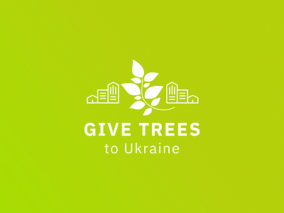 Give trees to Ukraine | Logo Design branding design graphic design illustration logo save planet tree trees ukraine vector web web design