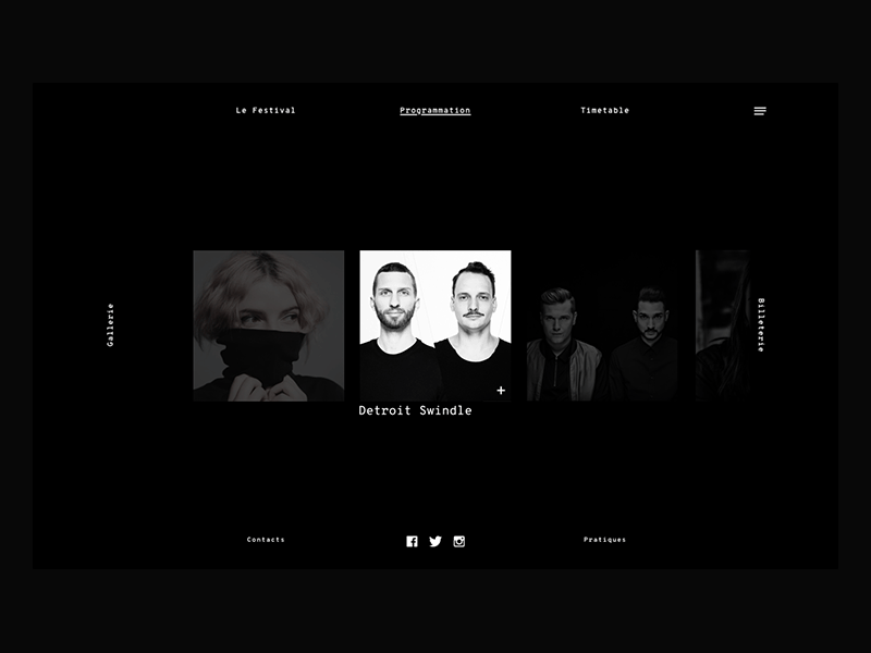 Animation - Artist Page - music festival animation artist concept design festival gif music techno template design ui ux design website