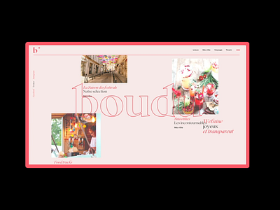 Concept Home - Boudu Toulouse animation branding ui webdesign