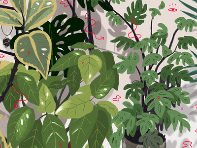 Planty Jungle digital art digital painting enviroment illustration nature plants procreate urban