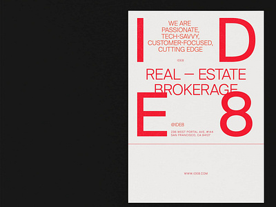 IDE8 Poster Design brand identity cean design minimal minimalist poster poster design red swiss style