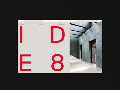 IDE8 New Website clean minimal minimal design minimalist red swiss swiss style typography website website design