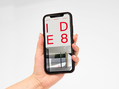IDE8 New Website Mobile clean fonts house interior design minimal minimalism red swiss swiss style typography website website design