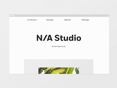 N/A Studio Portfolio Website behance branding design graphic design hello identity portfolio studio webdesign website