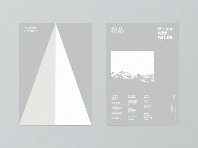 Swiss Escape — Posters alps behance branding cowork design digital nomads graphic design poster posters swiss swiss design