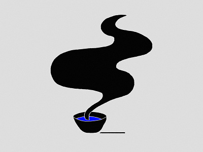 Geniouschickensoup black blue chicken draw genius illustration minimal shadow soup