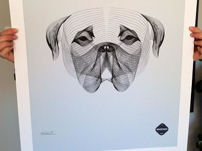 Man's best friend dog illustration poster print