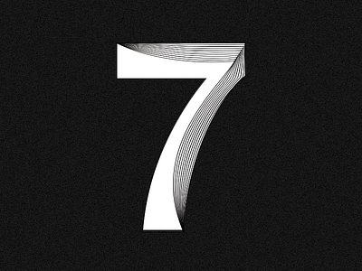 7 7 illustration number seven type typography