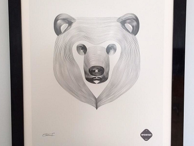 Bear Print bear illustration poster print
