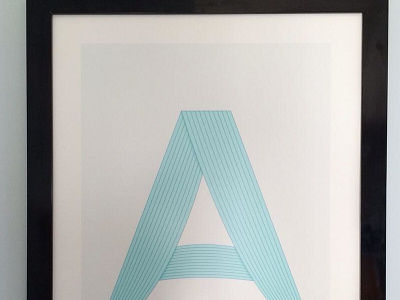 Letter A Print a frame illustration letter poster print type typography