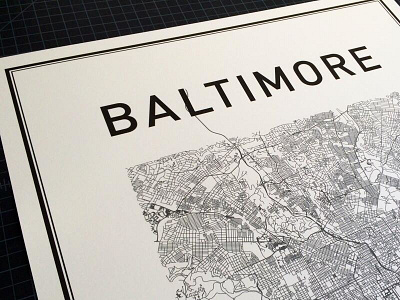 Baltimore Print baltimore city poster print typography