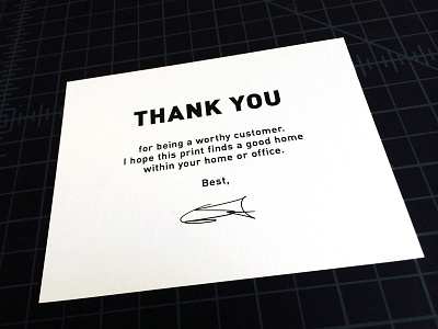 Thank you card print stationery