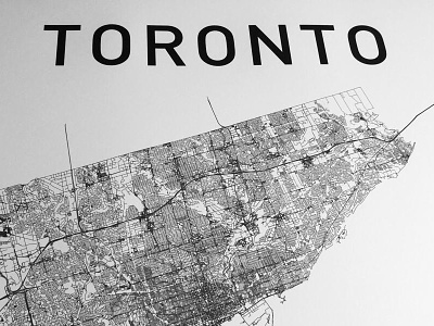 Toronto city map poster print toronto typography