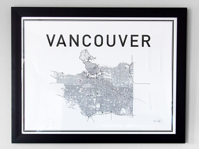 Vancouver Print canada city map poster print vancouver
