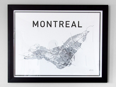 Montreal Print canada city map montreal poster print