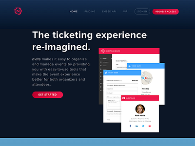 nvite redesign homepage nvite redesign