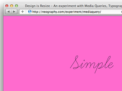 Design is Resize css experiment typography
