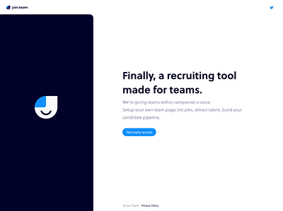 join.team splash page join.team jointeam landingpage product recruiting splashpage startup