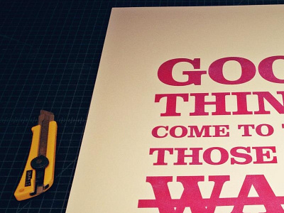 good things poster print typography