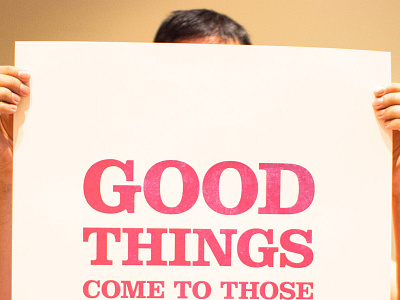 Good things print poster print typography