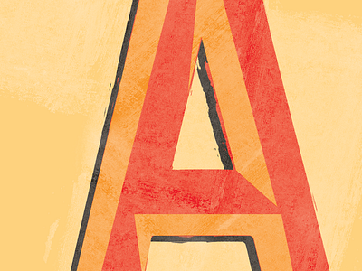 A letter a letter poster print type typography