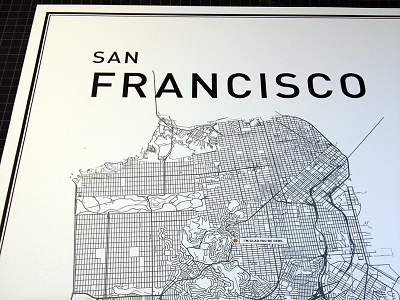 San Francisco Map Poster city map poster print san francisco sf typography