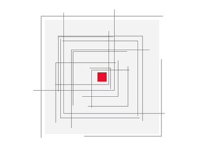 Square geometry poster print square