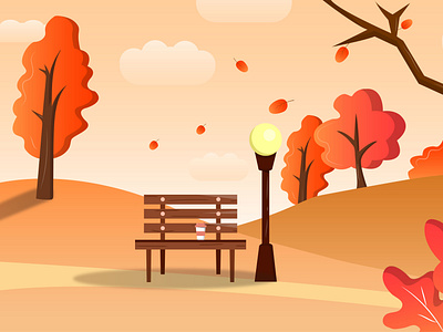 Cozy autumn illustration