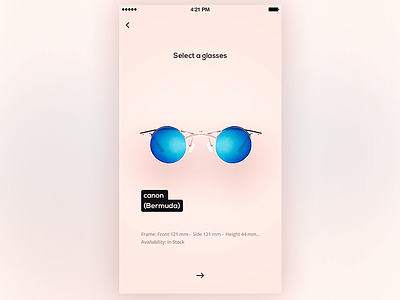 Pure Design Glasses App app commerce list minimal minimalist product pure shopping simple ui ux