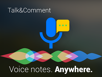 Talk&Comment Store Promo app audio graphic icon promo store waves