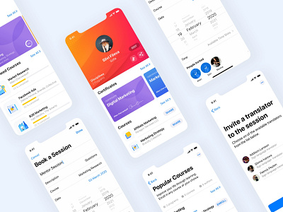 Mentorship app for ios mobile app social app uiux