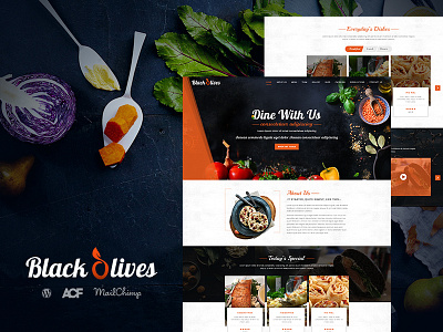 Blackolive - Restaurant One Page HTML bakery cafe food website pub responsive restaurant app uidesign uxdesign website website theme