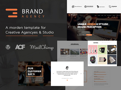 Brand Agency - One Page Theme for Agency / Business brand brand agency business website corporate one page website personal branding responsive design startup company uiux