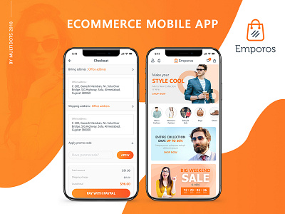 eCommerce App - Start selling on App checkout e commerce app ecommerce mobile app home page ios app design online store shopping shopping app uiux