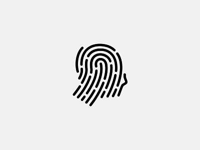 FINGERPRINT PROFILE app digital ediberidze fingerprint human lines logo mark nanuca profile
