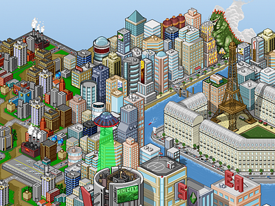 SimCity pixelart