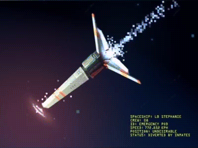 Oh Shit! My Spacecraft 2d animation blackmeal motion design spacecraft