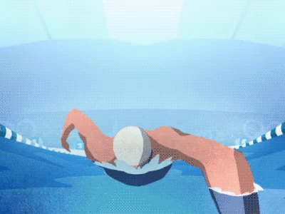 Swim 2d animation blackmeal motion design
