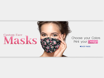 Custom Face Masks Banner banner branding custom banner mask banner product design web banner