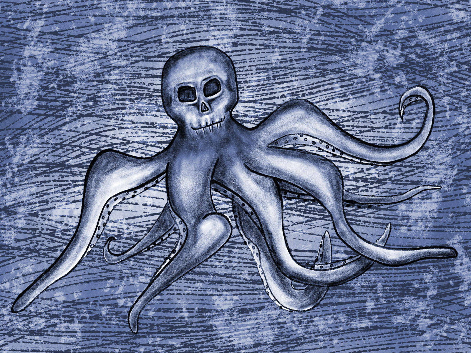 Scary monster octopus by Natalija Jaksic on Dribbble